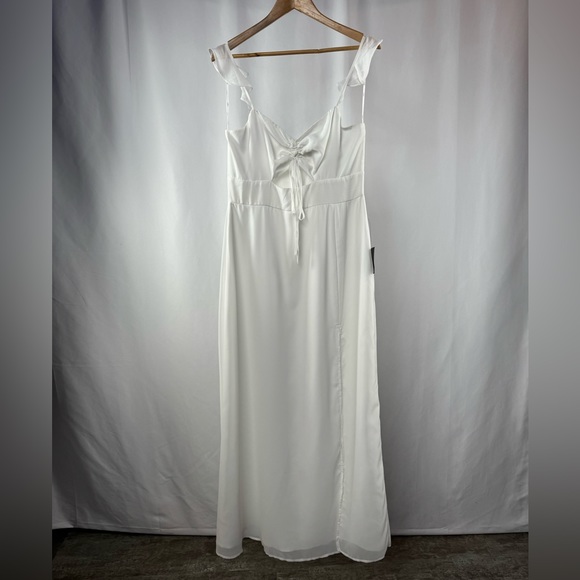 NWT Lulus The Way to Love Ruffled Maxi Dress in White Size Extra Large - Picture 4 of 10